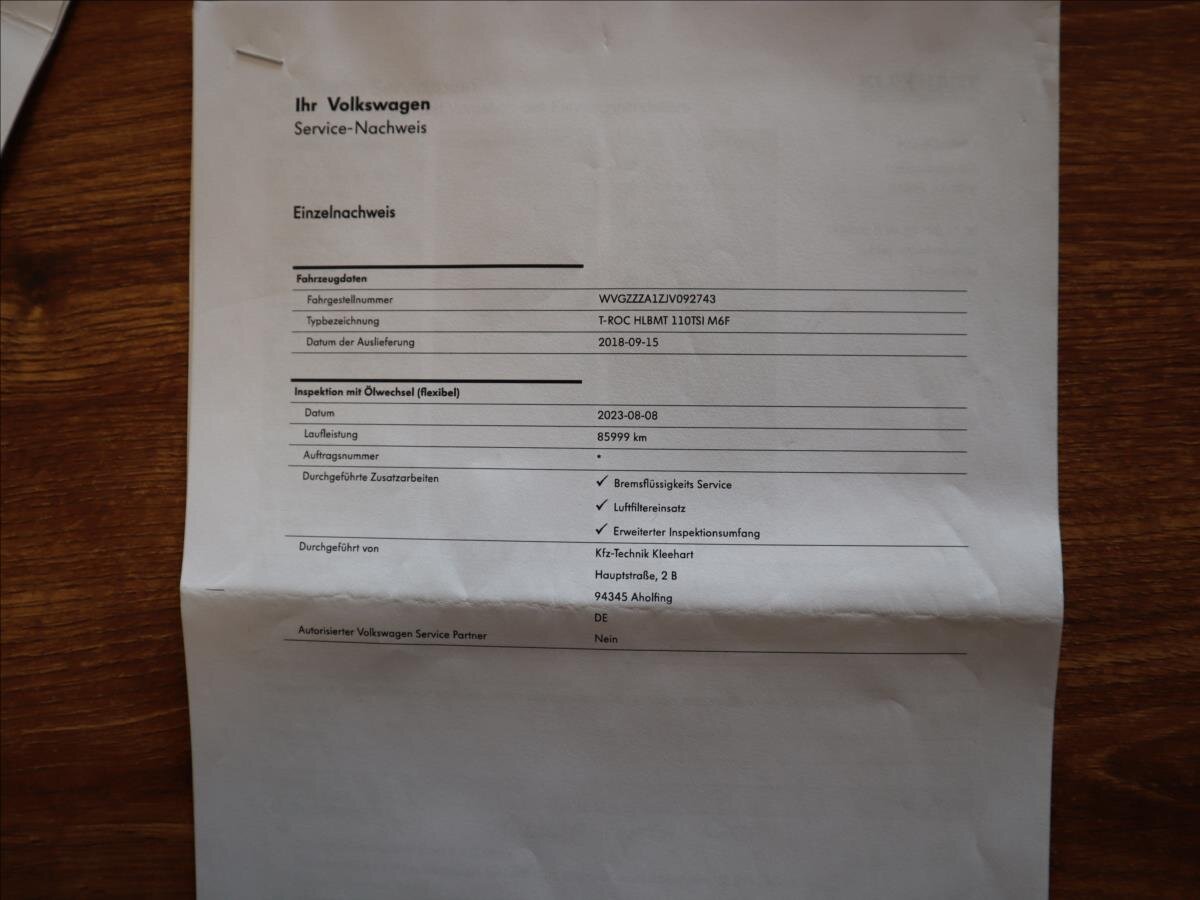 Volkswagen T-Roc CUV / Crossover 1,5 l 110 kw