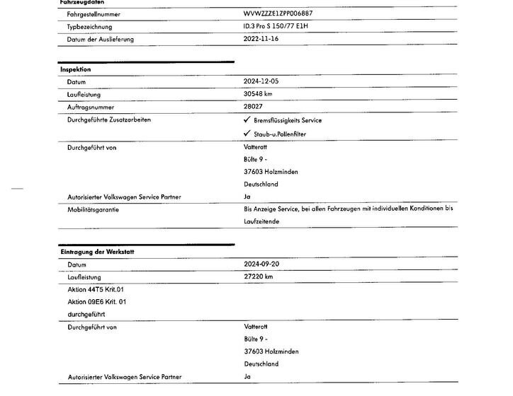Volkswagen ID.3 Hatchback 0,0 150 kw