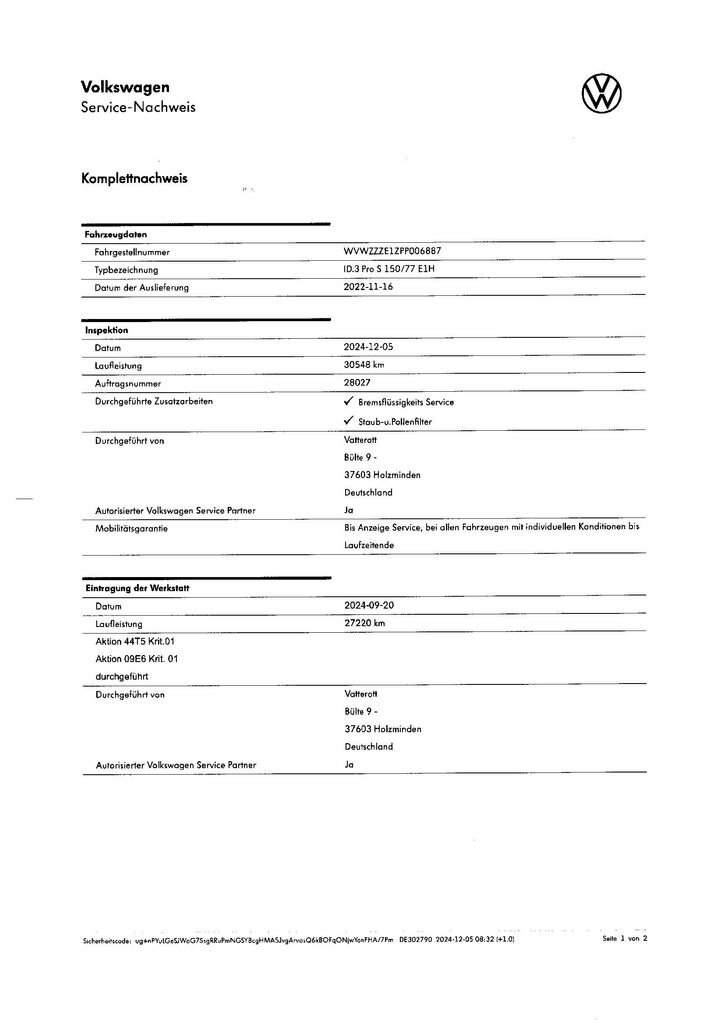 Volkswagen ID.3 Hatchback 0,0 150 kw