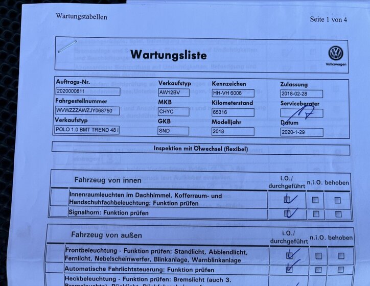 Volkswagen Polo Hatchback 999,0 48 kw