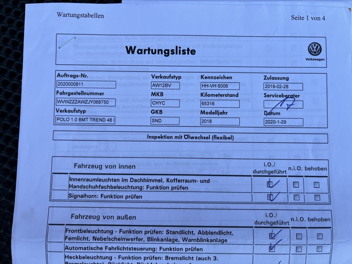 Volkswagen Polo Hatchback 999,0 48 kw