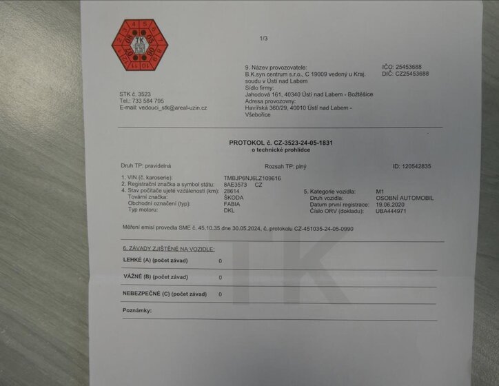 Škoda Fabia Kombi 999,0 70 kw