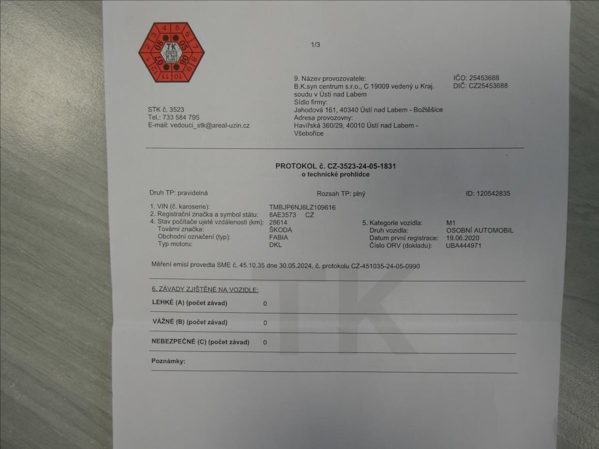 Škoda Fabia Kombi 999,0 70 kw