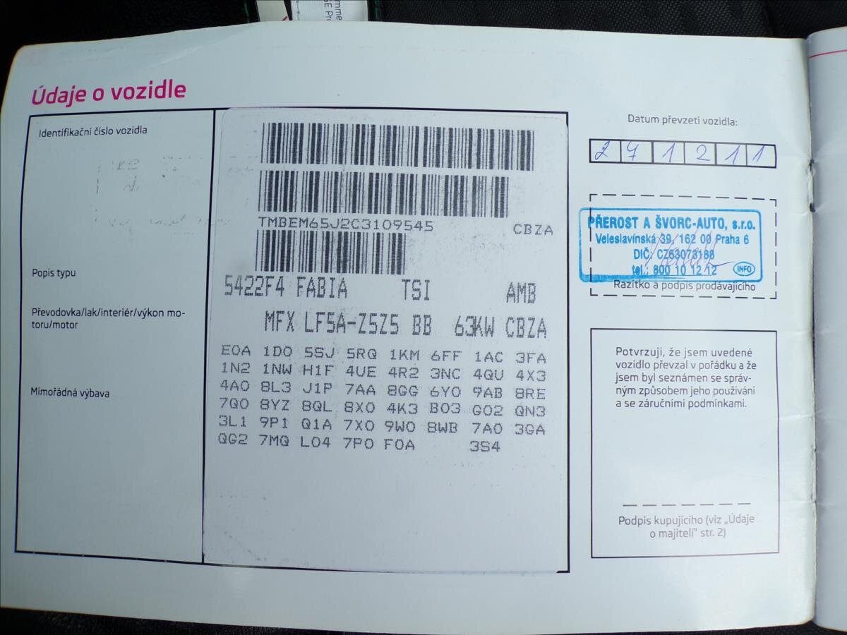Škoda Fabia Hatchback 1,2 l 63 kw