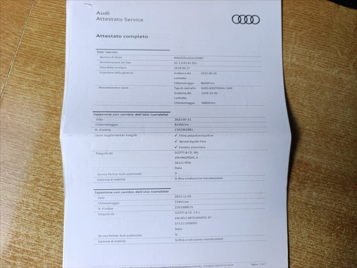 Audi Q2 SUV / Terénní 999,0 85 kw