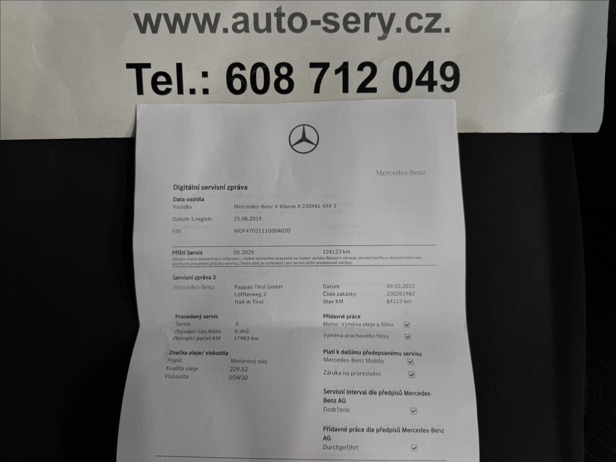 Mercedes-Benz Třídy X Pick-up 2,3 l 120 kw