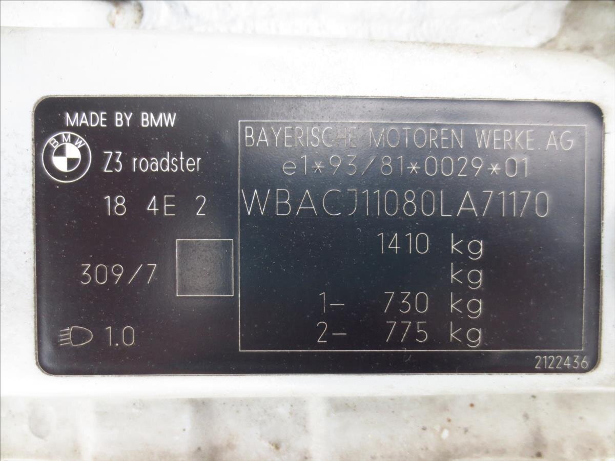 BMW Z3 Kabriolet 1,8 l 85 kw