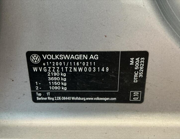 Volkswagen Touran MPV 2,0 l 90 kw