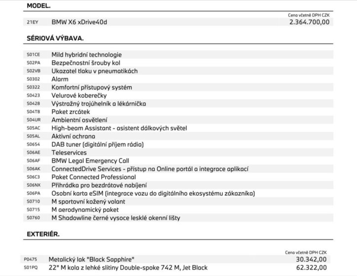 BMW X6 SUV / Terénní 3,0 l 250 kw