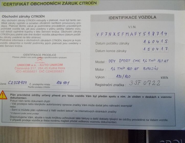 Citroën DS4 Hatchback 1,6 l 120 kw