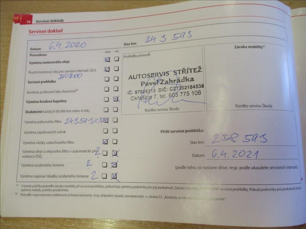 Škoda Octavia Sedan / Limuzína 2,0 l 103 kw