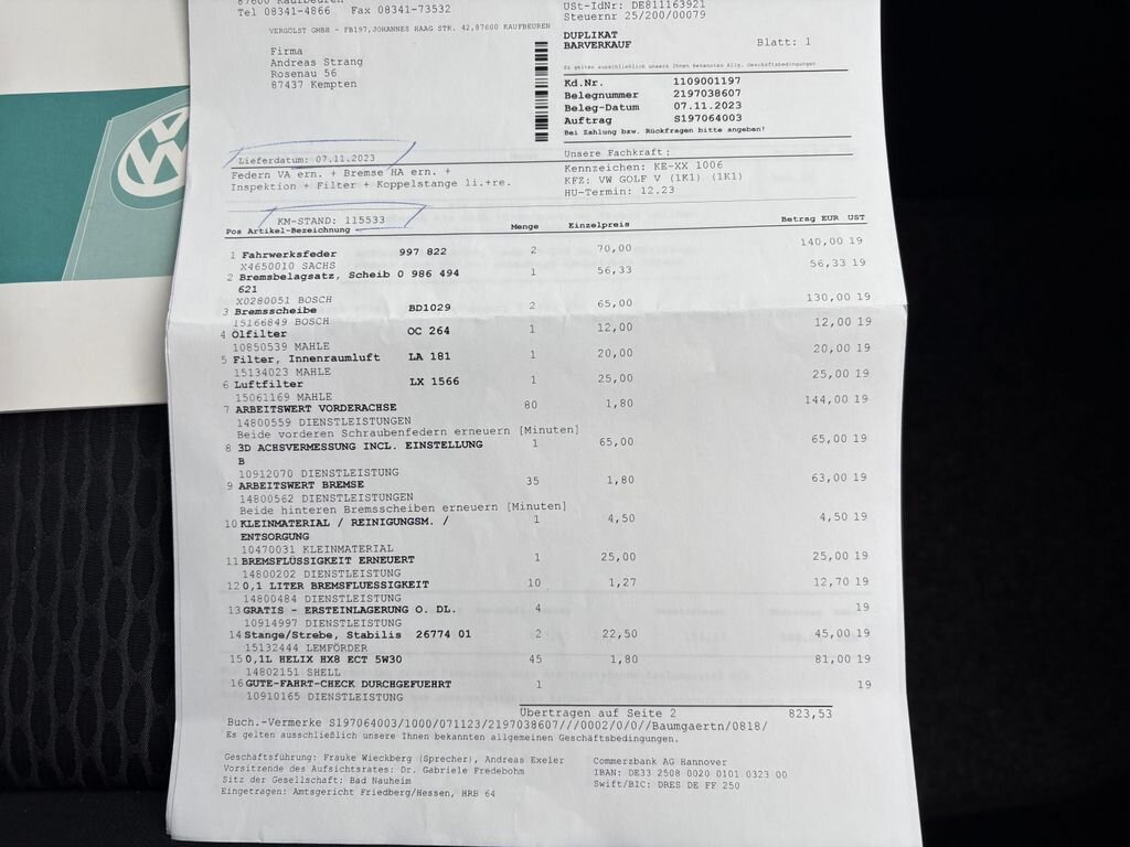 Volkswagen Golf Hatchback 1,6 l 75 kw