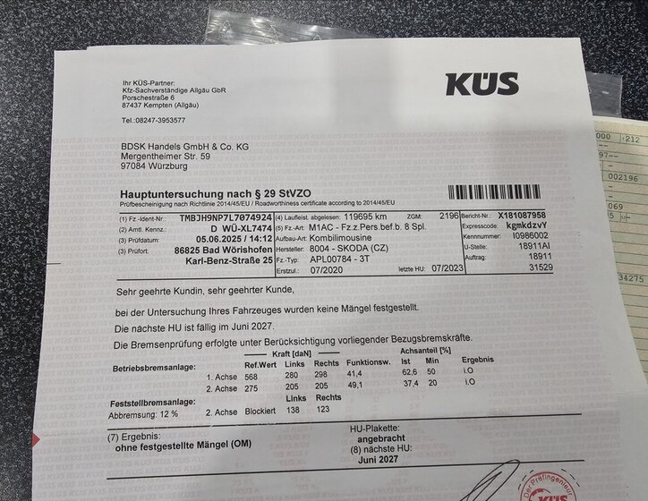 Škoda Superb Kombi 2,0 l 110 kw