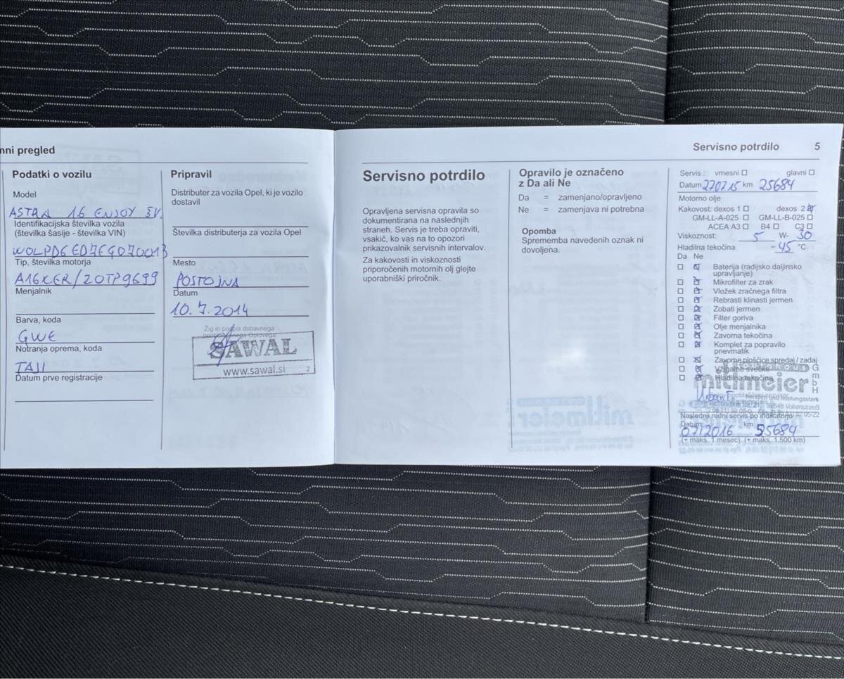 Opel Astra Hatchback 1,6 l 85 kw