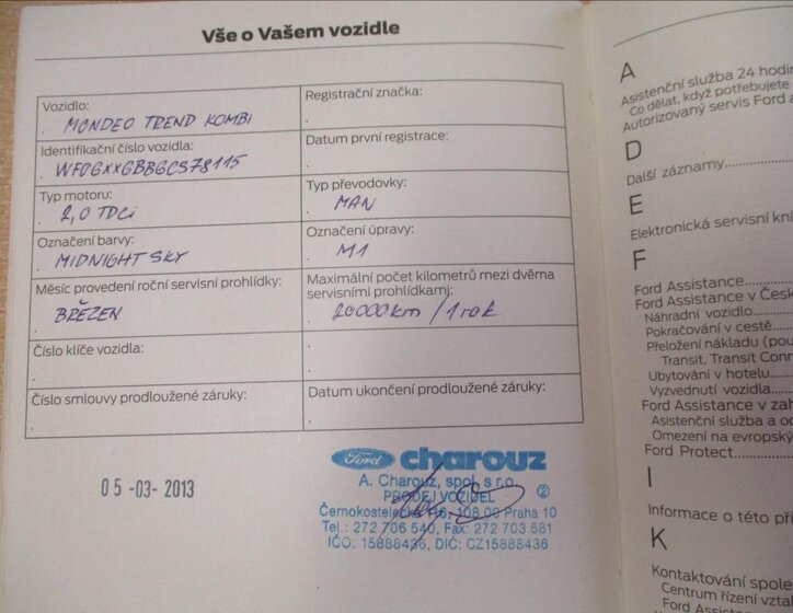 Ford Mondeo Kombi 2,0 l 103 kw