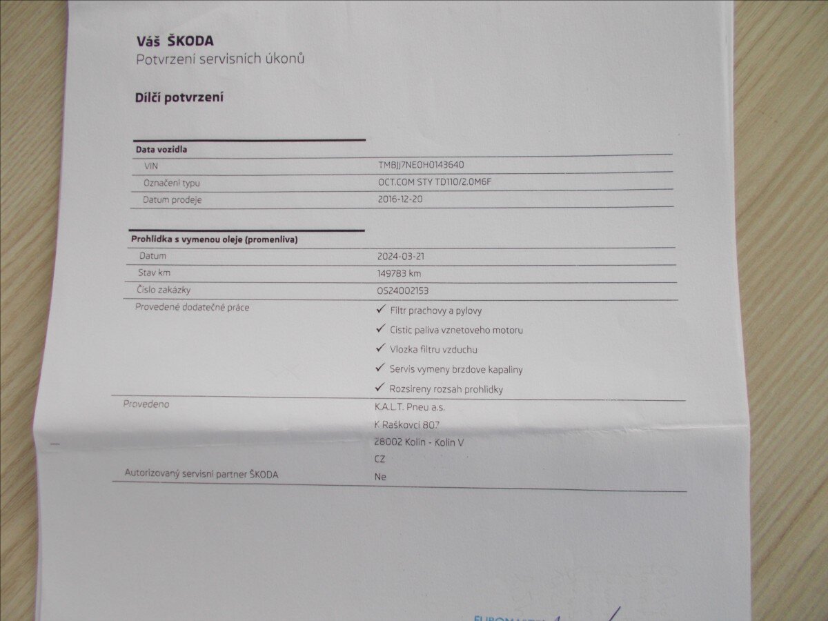 Škoda Octavia Kombi 2,0 l 110 kw