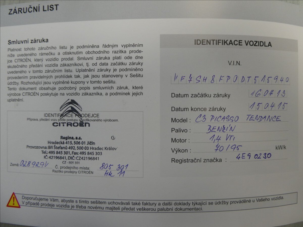 Citroën C3 Picasso MPV 1,4 l 70 kw