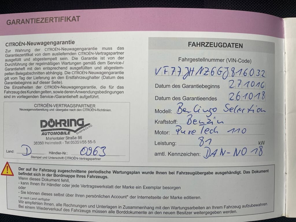 Citroën Berlingo Kombi 1,2 l 81 kw