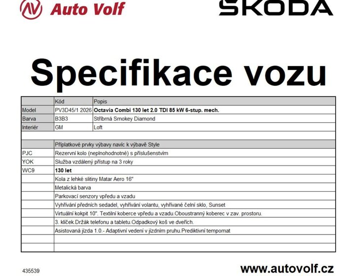 Škoda Octavia Kombi 2,0 l 85 kw