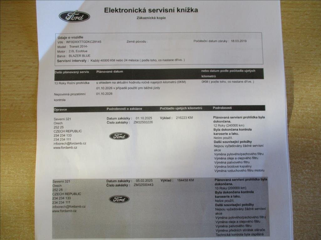 Ford Transit Valník 2,0 l 125 kw