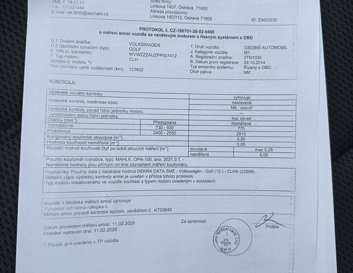 Volkswagen Golf Kombi 1,6 l 77 kw