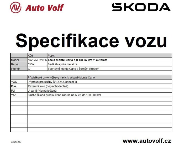 Škoda Scala Hatchback 999,0 85 kw