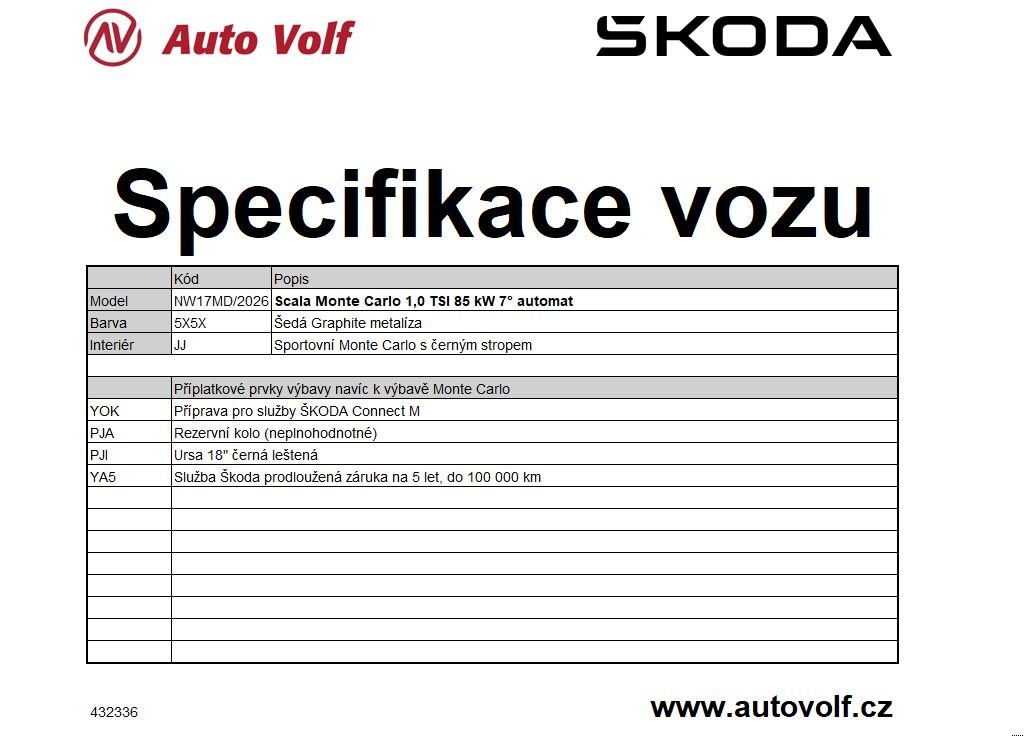 Škoda Scala Hatchback 999,0 85 kw