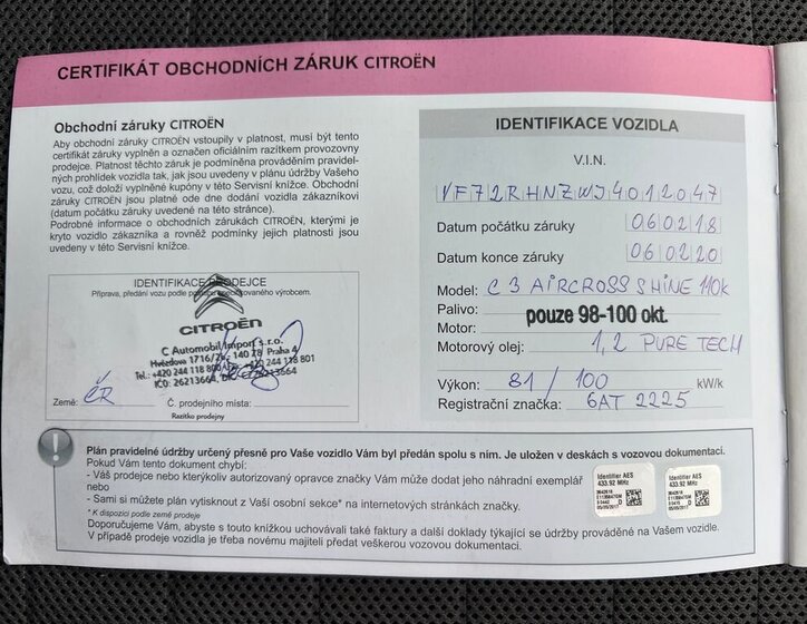 Citroën C3 Aircross Hatchback 1,2 l 81 kw