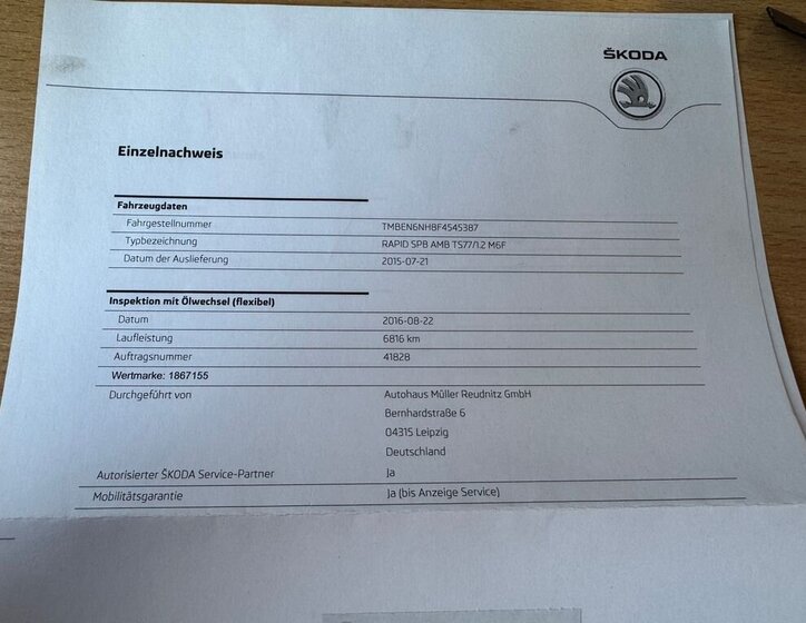 Škoda Rapid Hatchback 1,2 l 77 kw