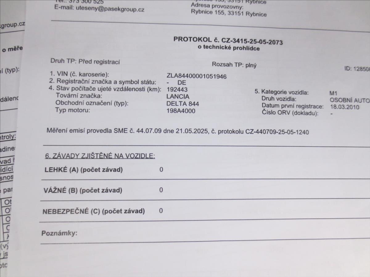 Lancia Delta Hatchback 1,4 l 88 kw