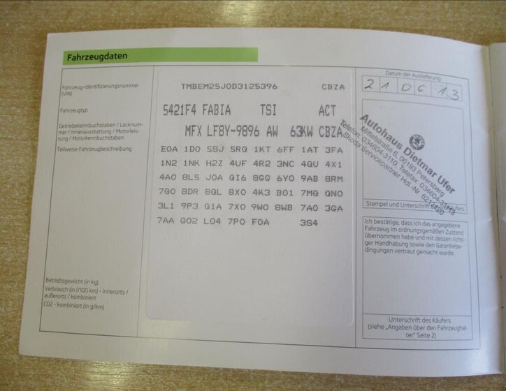 Škoda Fabia Hatchback 1,2 l 63 kw