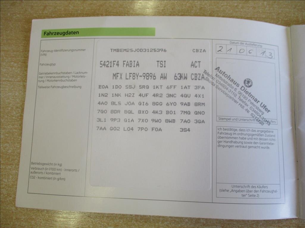 Škoda Fabia Hatchback 1,2 l 63 kw