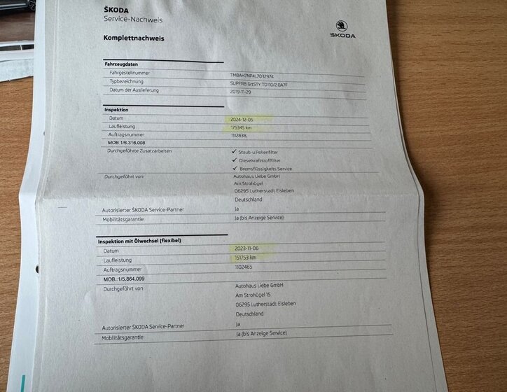 Škoda Superb Liftback 2,0 l 110 kw