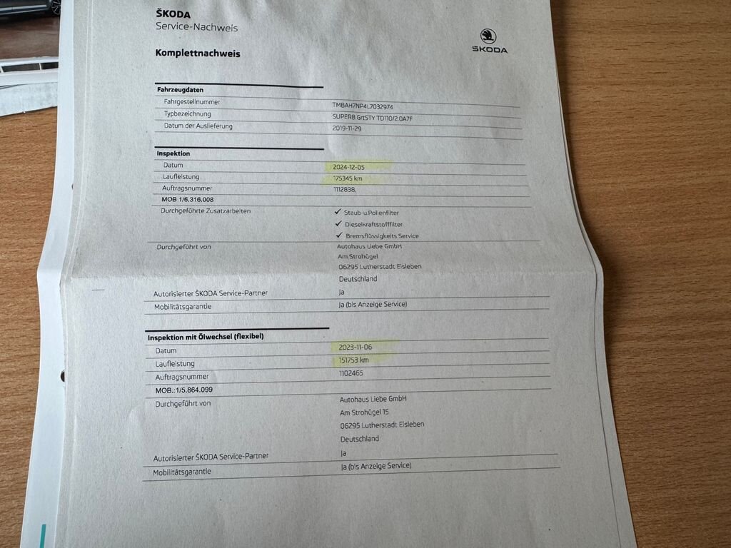 Škoda Superb Liftback 2,0 l 110 kw