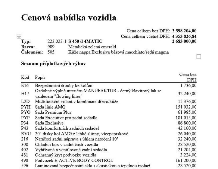 Mercedes-Benz Třídy S Ostatní 3,0 l 270 kw