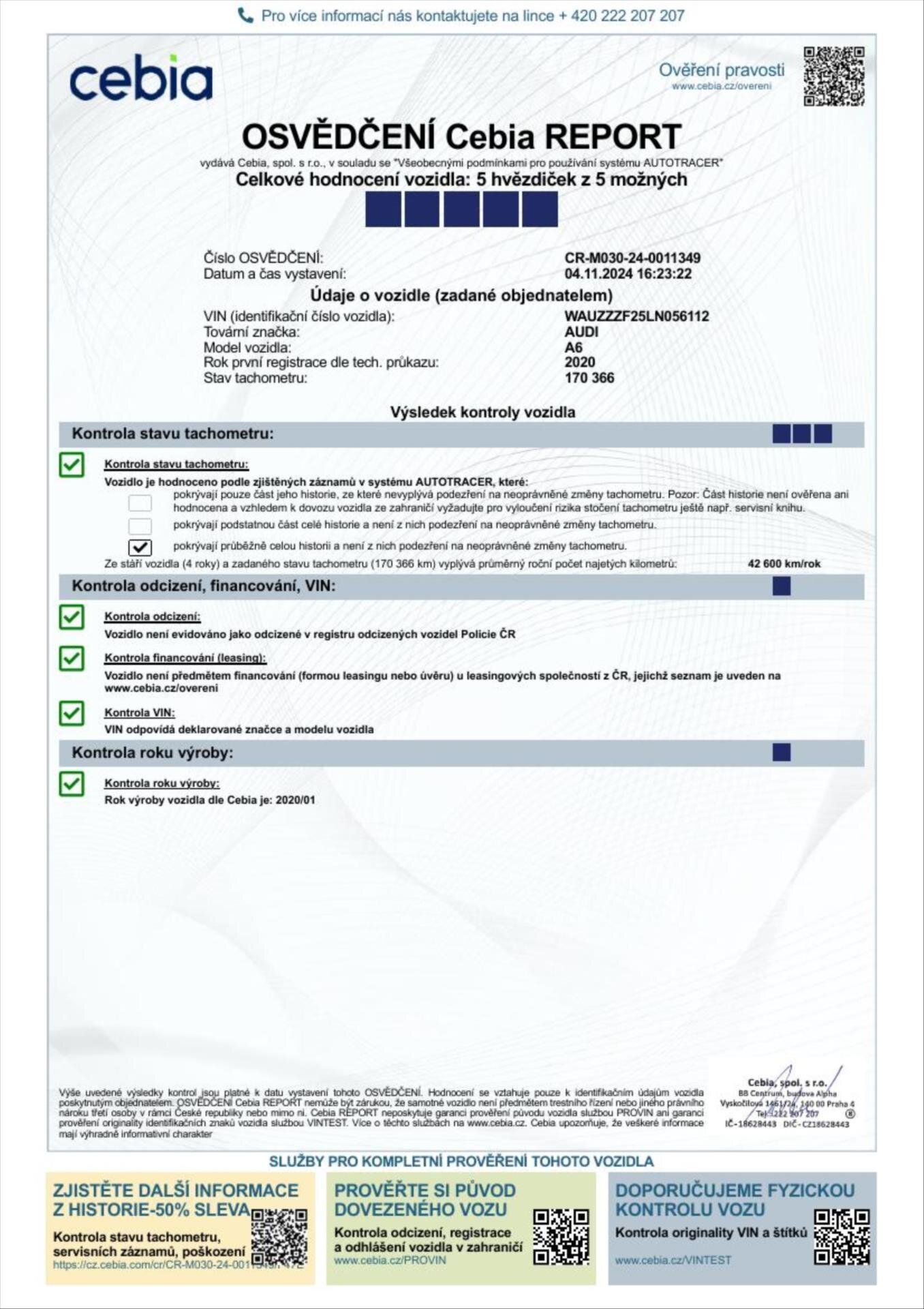 Audi A6 Kombi 2,0 l 150 kw