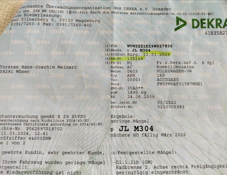 Volkswagen Golf Plus MPV 1,4 l 59 kw