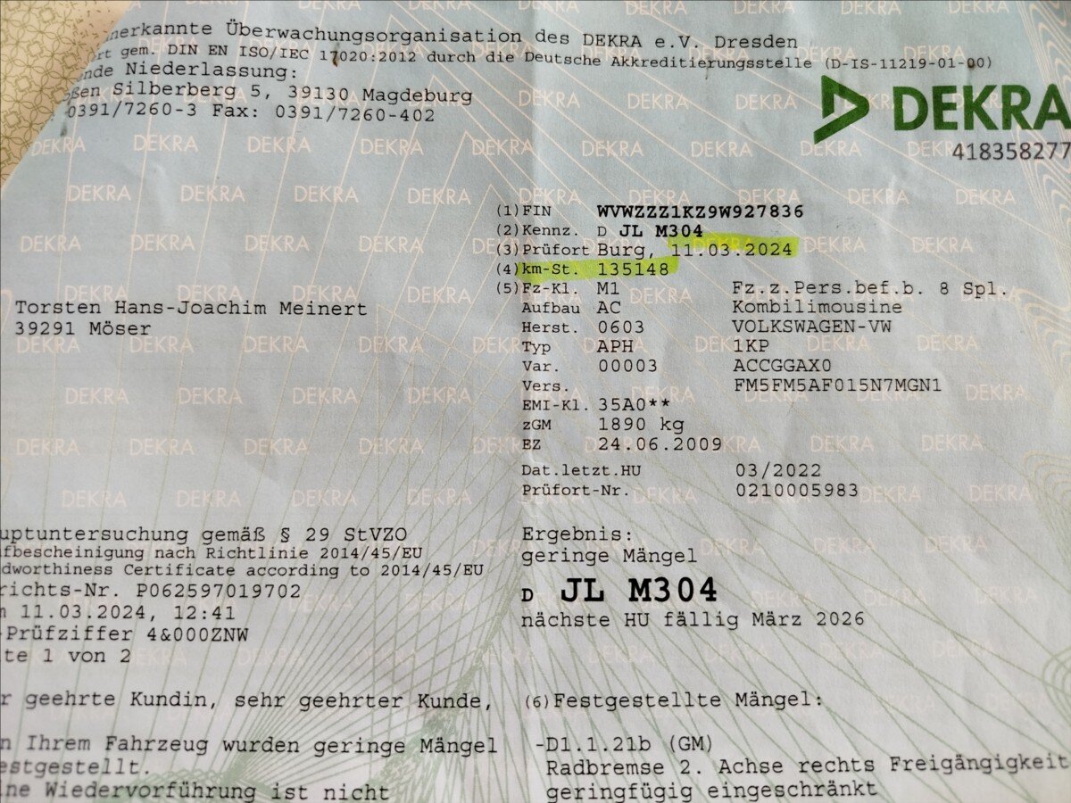 Volkswagen Golf Plus MPV 1,4 l 59 kw