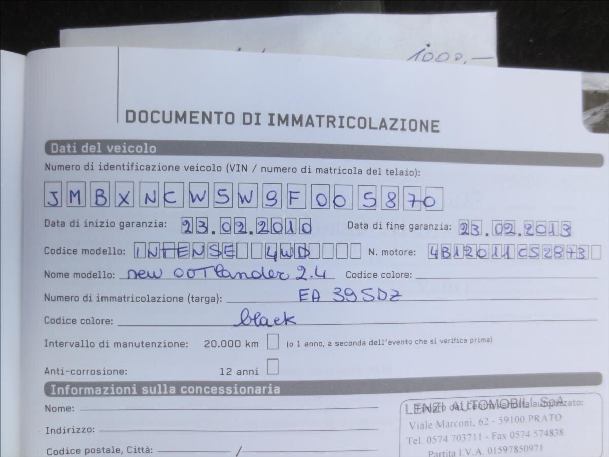 Mitsubishi Outlander SUV / Terénní 2,4 l 125 kw