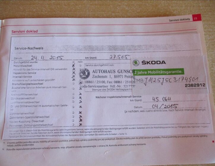 Škoda Fabia Kombi 1,2 l 63 kw