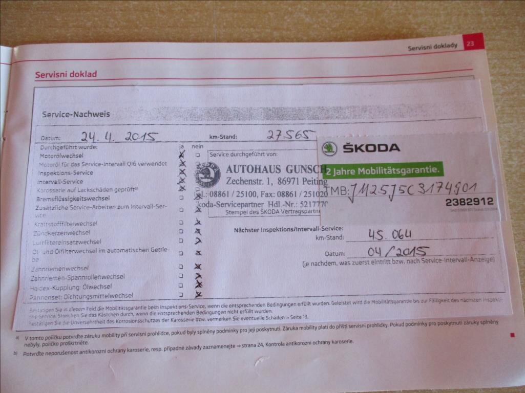 Škoda Fabia Kombi 1,2 l 63 kw