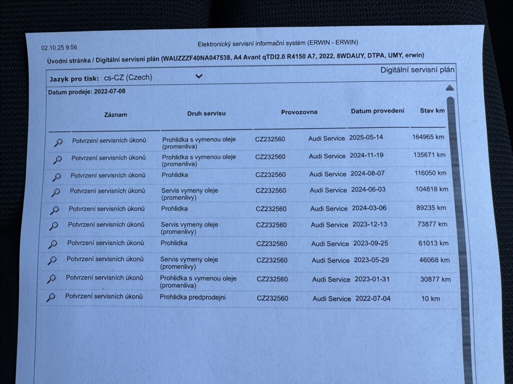Audi A4 Kombi 2,0 l 150 kw