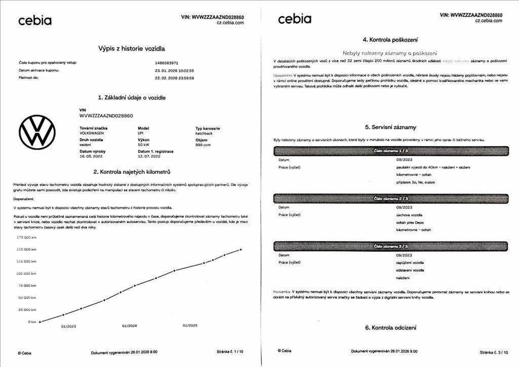 Volkswagen up! Hatchback 999,0 50 kw