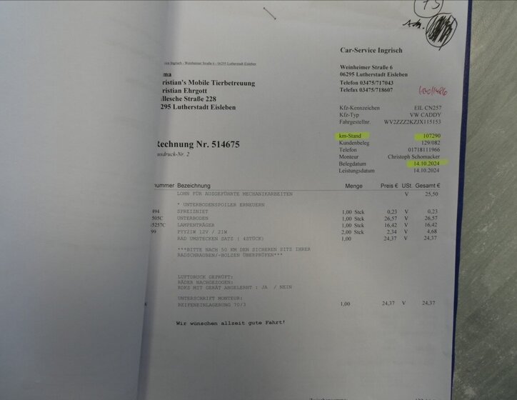 Volkswagen Caddy MPV 2,0 l 75 kw