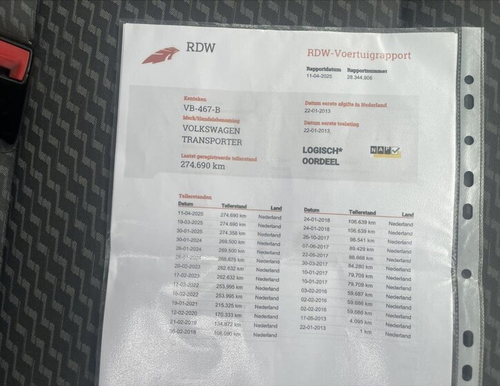 Volkswagen Transporter Kombi 2,0 l 75 kw