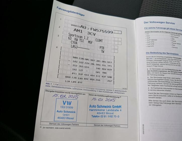 Volkswagen Golf Sportsvan Kombi 1,2 l 63 kw