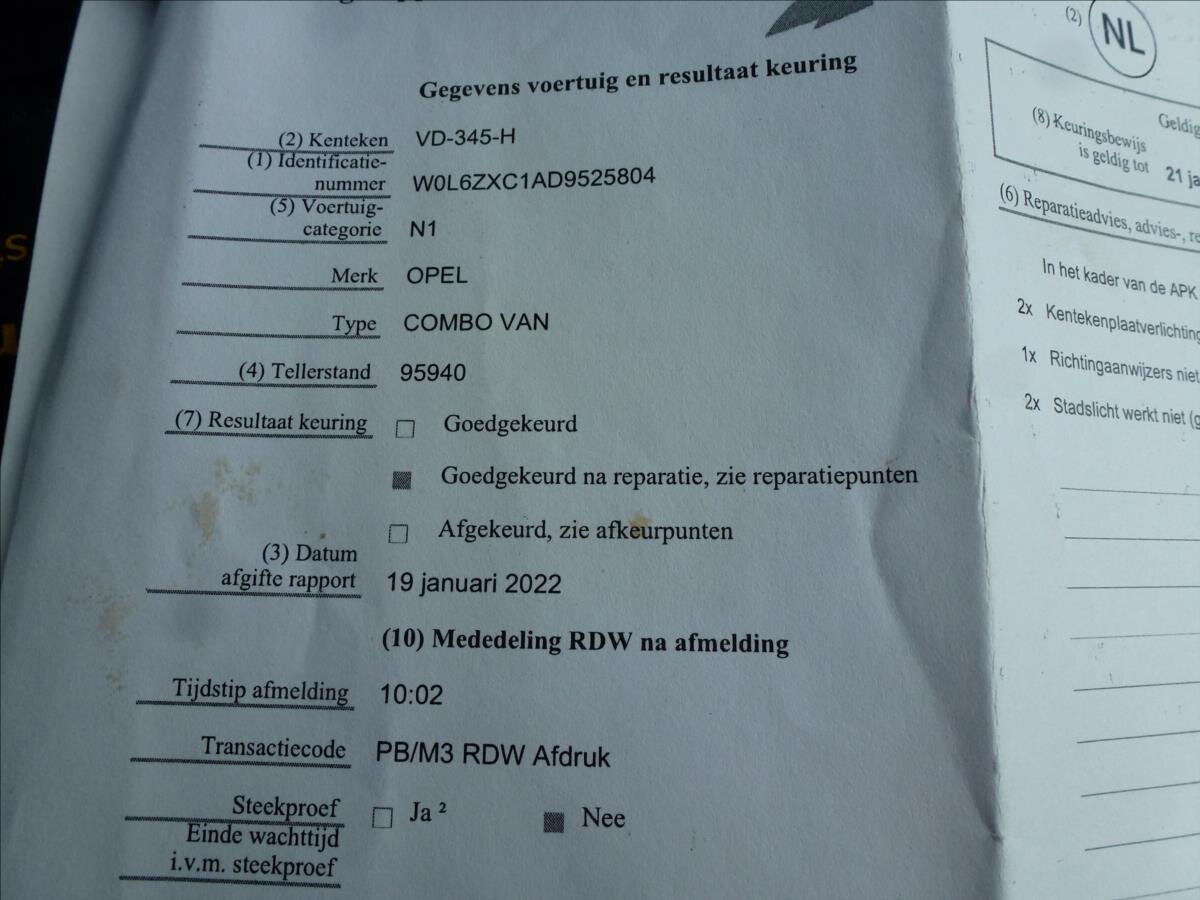 Opel Combo Skříň 1,2 l 66 kw