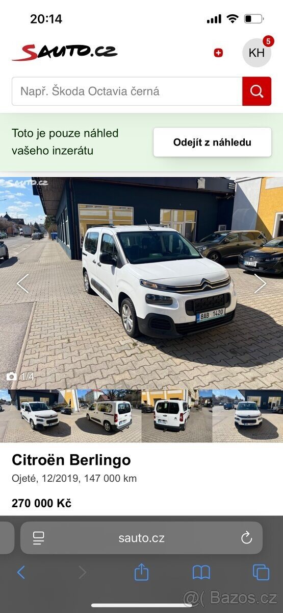 Citroën Berlingo MPV 0,0 75 kw