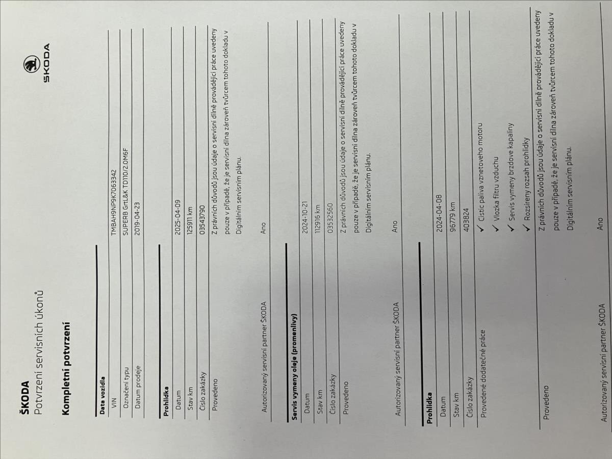 Škoda Superb Liftback 2,0 l 110 kw