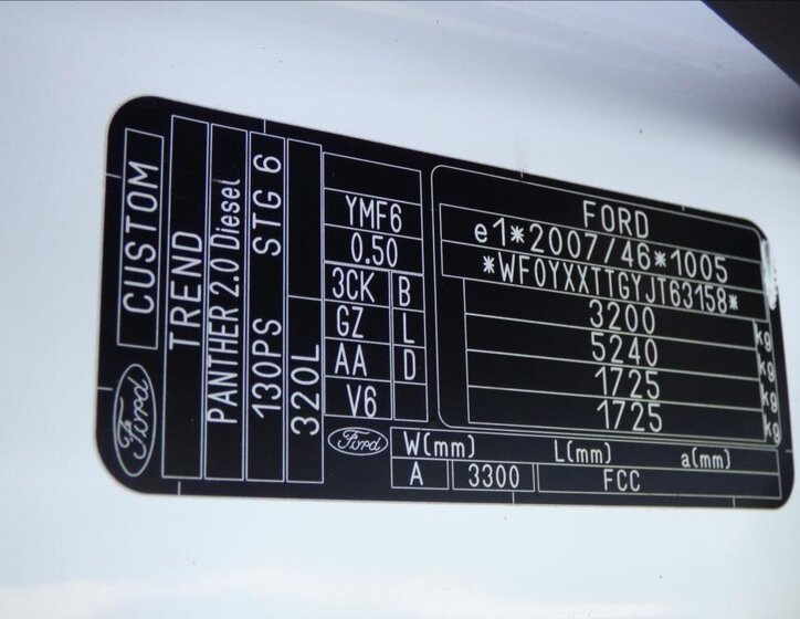 Ford Transit Custom Ostatní 2,0 l 96 kw